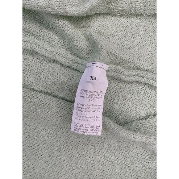 Lime green knitted halter dress with deep slit - XS - Picture 10 of 11